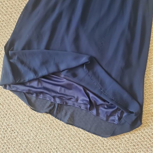 Medium Floor Length Navy and Coral My Beloved - Picture 3 of 7